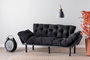 Atelier Del Sofa Nitta Triple - Sofá cama de 3 plazas Negro